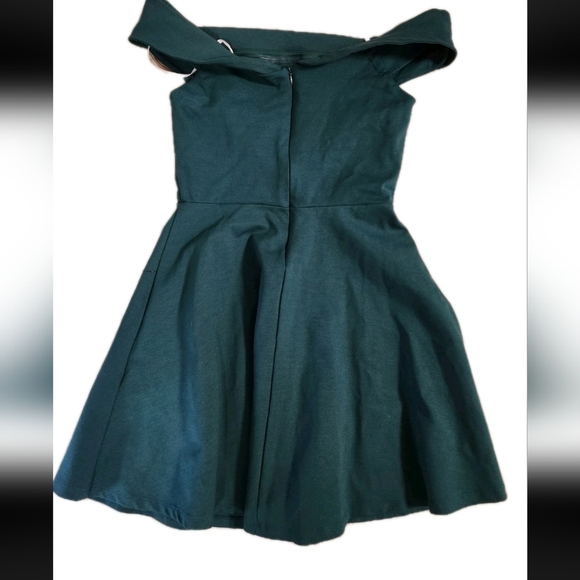 Lulus Season Of Fun Green Skate Dress Size Medium - Picture 4 of 6